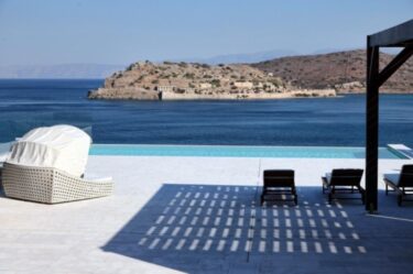 Luxury seaside villa is for sale in Elounda. East Crete